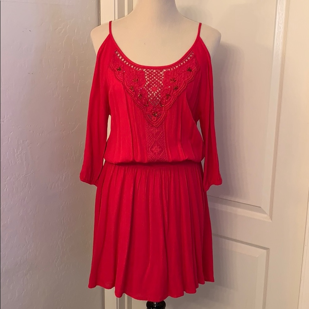 Miss Me Pink Cold Shoulder Dress, Size M 🌸
